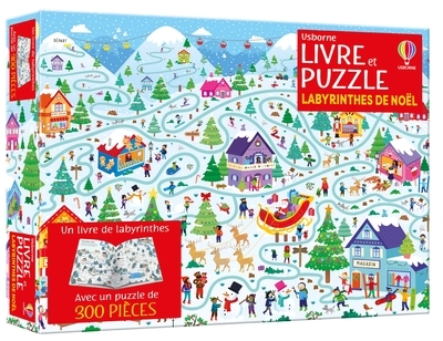 Les labyrinthes de Noël - Coffret livre et puzzle - ELLIS LAUREN - USBORNE