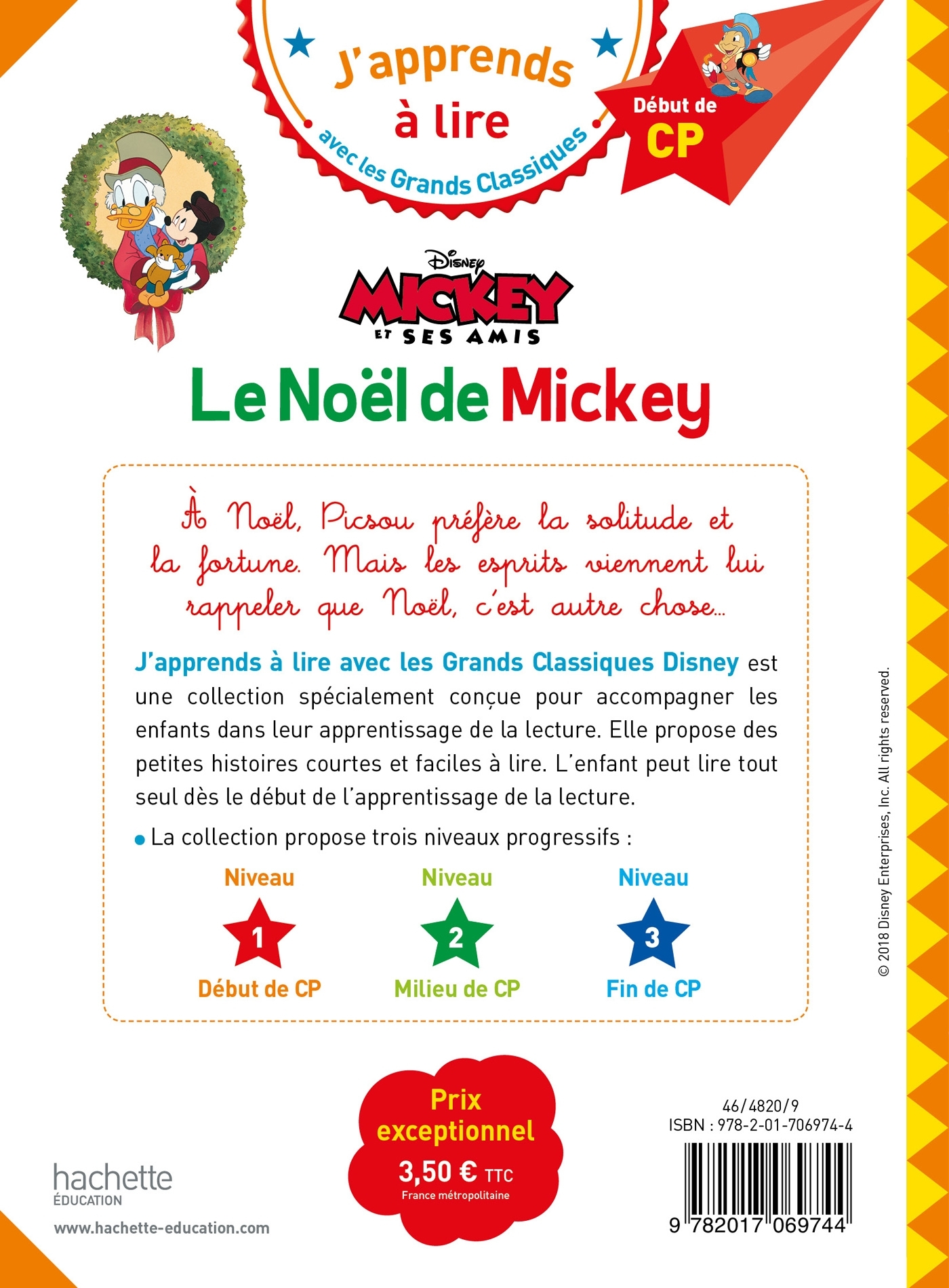 Disney - Le Noël de Mickey, CP Niveau 1 - Isabelle Albertin - HACHETTE EDUC