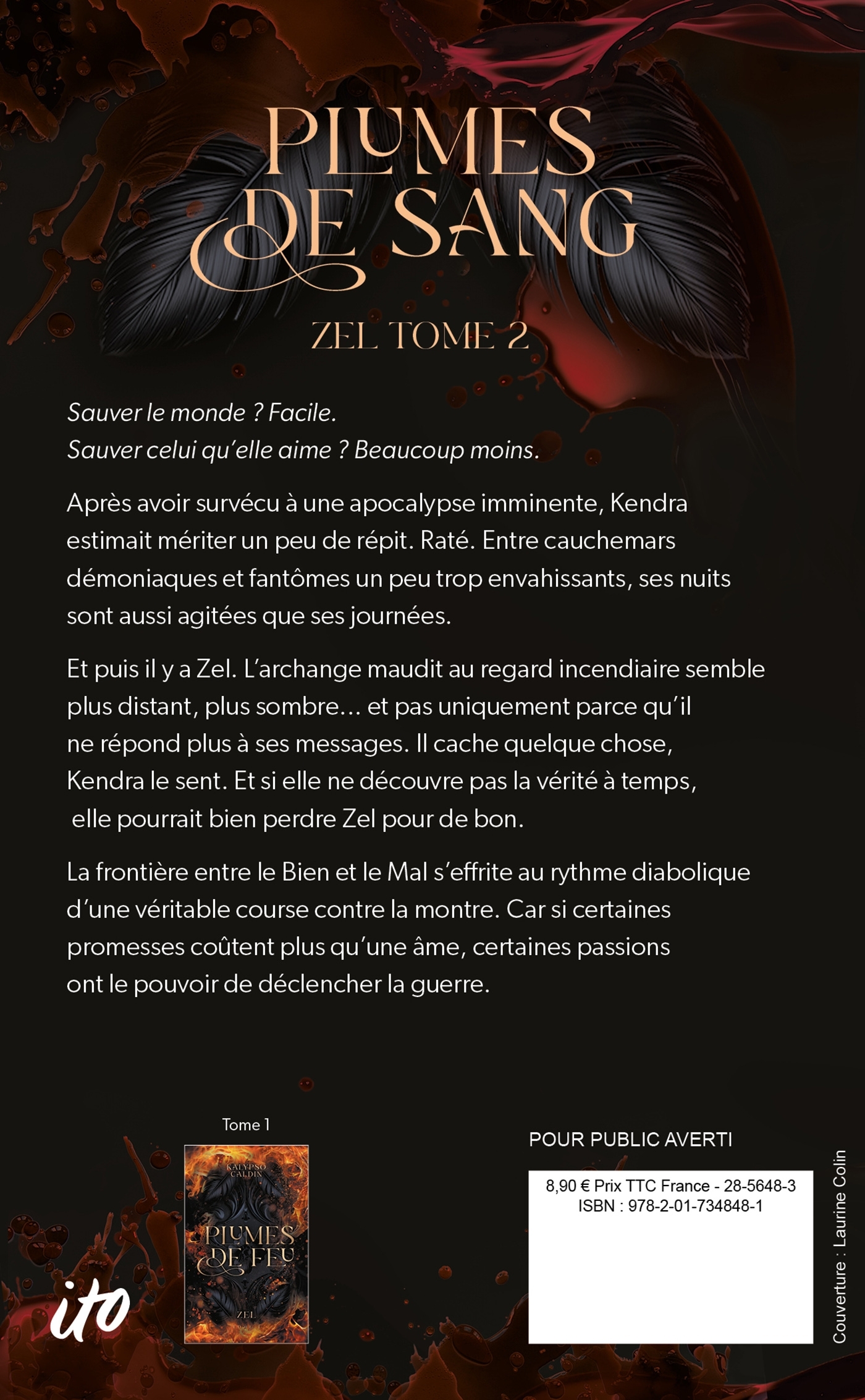 Plumes de sang - Zel - tome 2 - Kalypso Caldin - HACHETTE HLAB