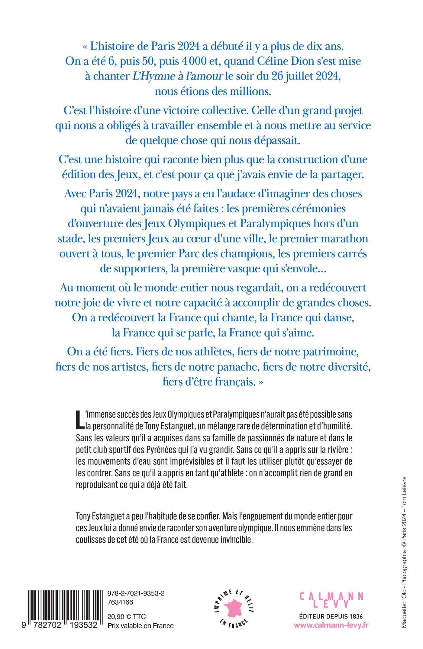 Par amour du sport - Tony Estanguet - CALMANN-LEVY