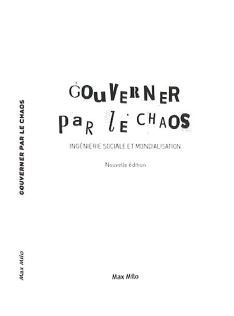 Gouverner par le chaos -  Anonyme - MAX MILO