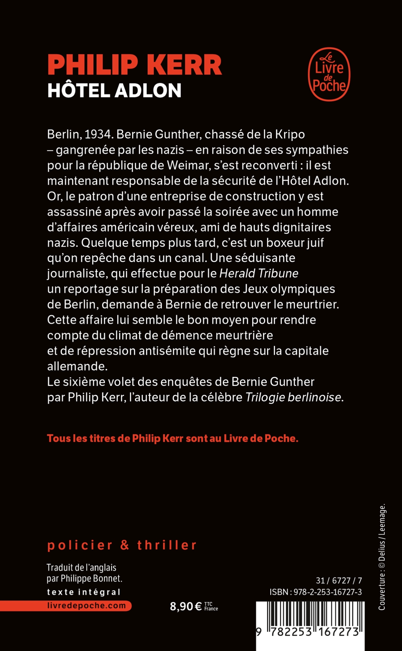 Hôtel Adlon - Philip Kerr - LGF