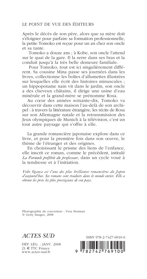 La Marche de Mina - Yôko Ogawa - ACTES SUD