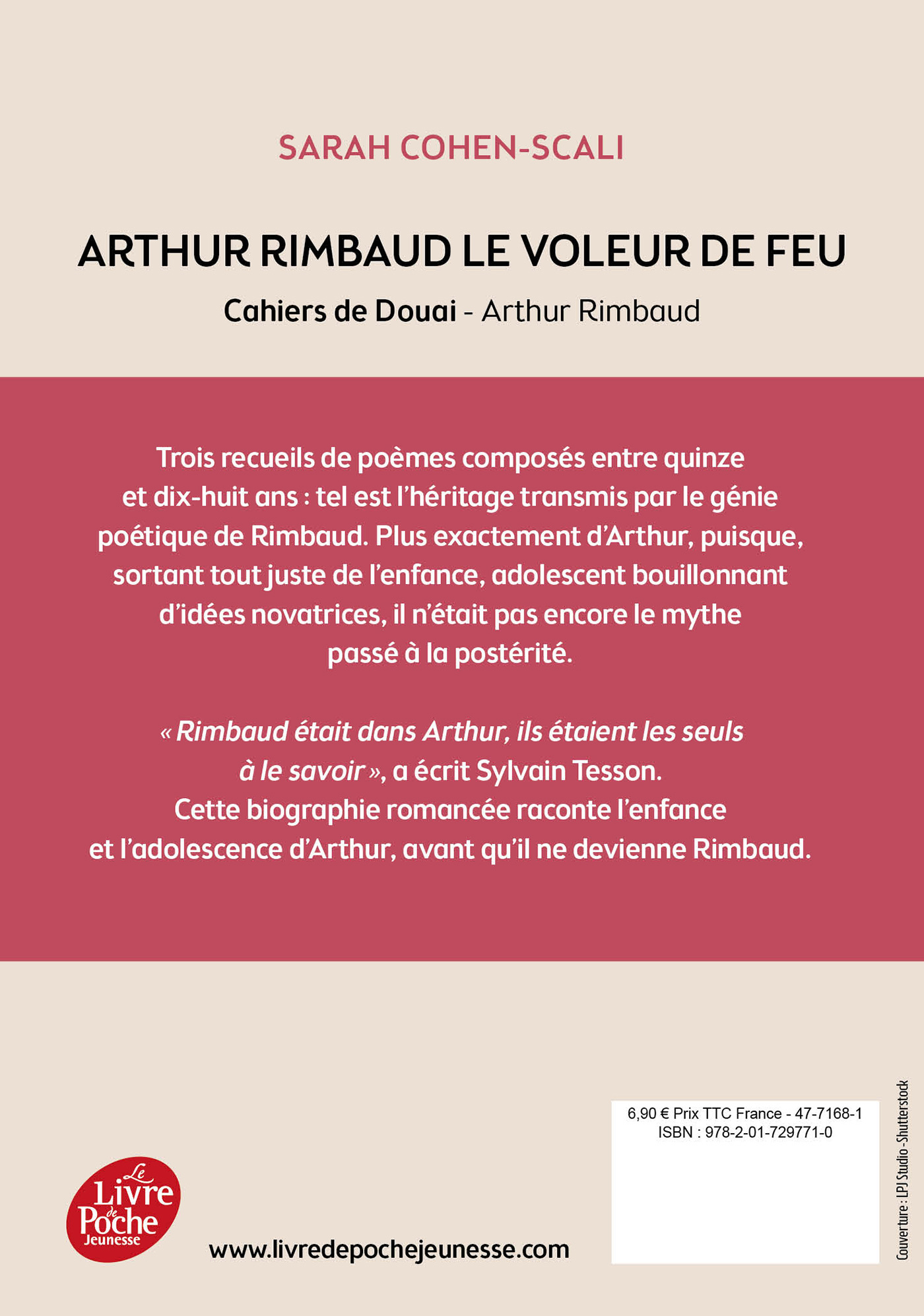 Arthur Rimbaud Le voleur de feu / Cahiers de Douai - Arthur Rimbaud, Sarah Cohen-Scali - POCHE JEUNESSE