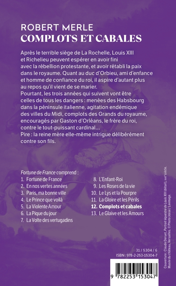 Complots et cabales (Fortune de France, Tome 12) - Robert Merle - LGF
