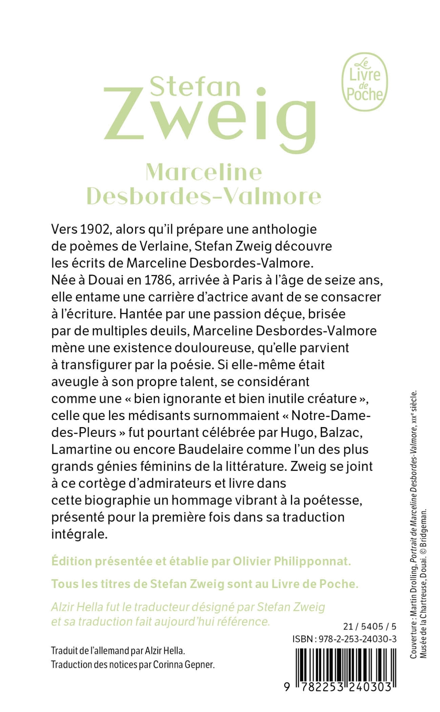 Marceline Desbordes-Valmore - Stefan Zweig - LGF