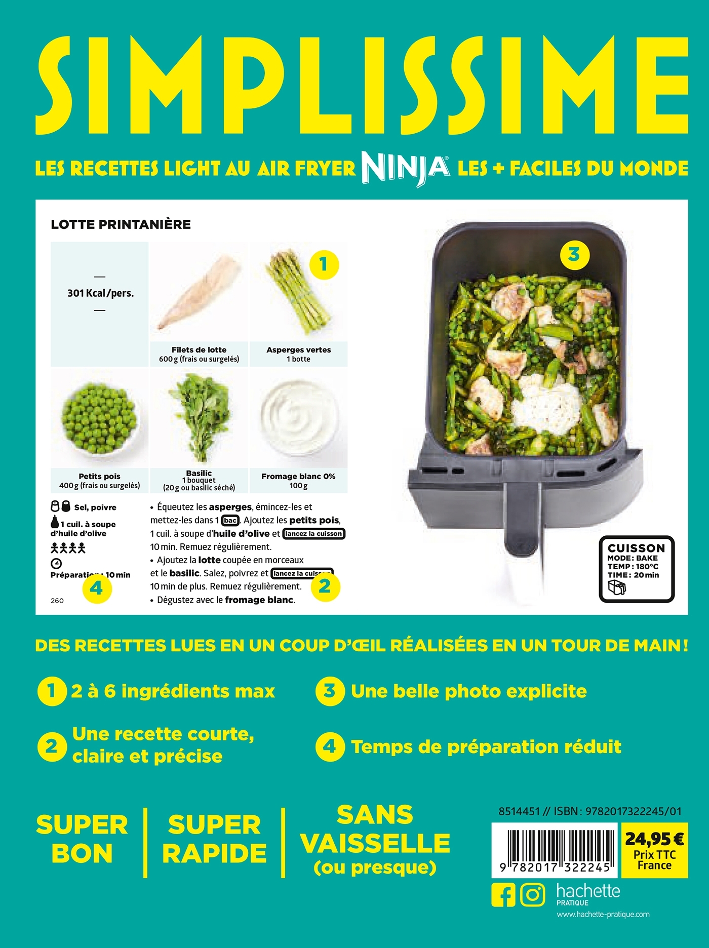 Simplissime NINJA Recettes Light au airfryer - Jean-François Mallet - HACHETTE PRAT