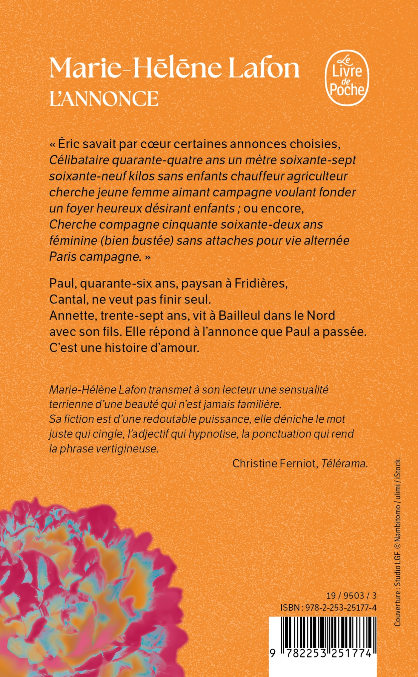 L'Annonce - Marie-Hélène LAFON - LGF