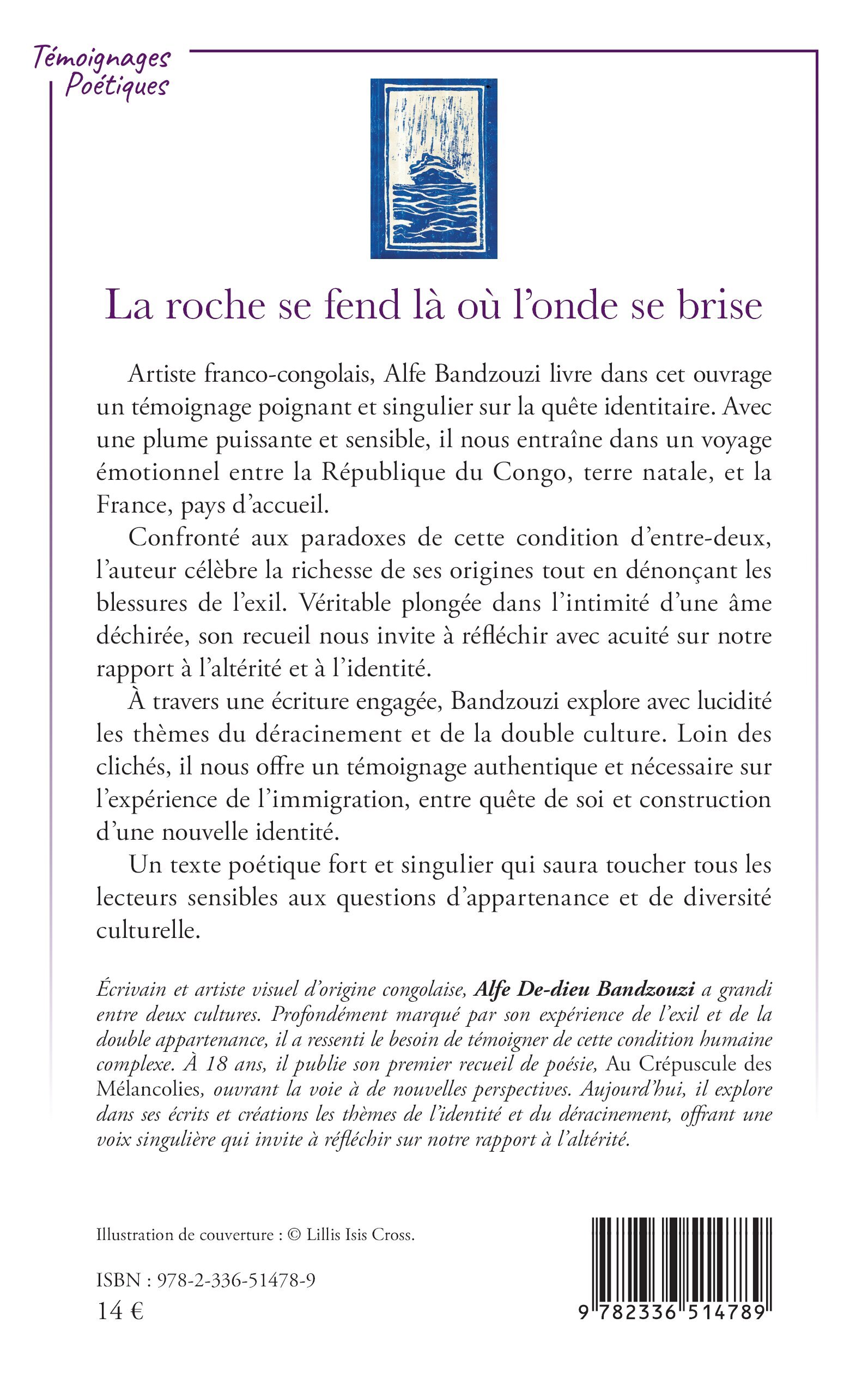La roche se fend là où l’onde se brise - Alfe De-dieu Bandzouzi - L'HARMATTAN