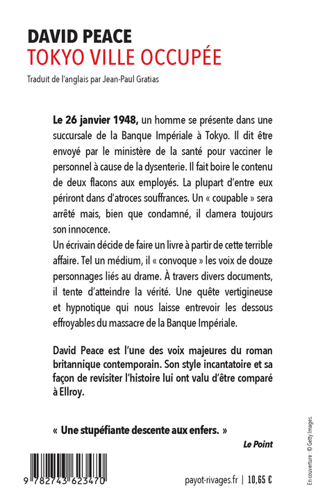 Tokyo ville occupée - David Peace, Francois Guerif - RIVAGES