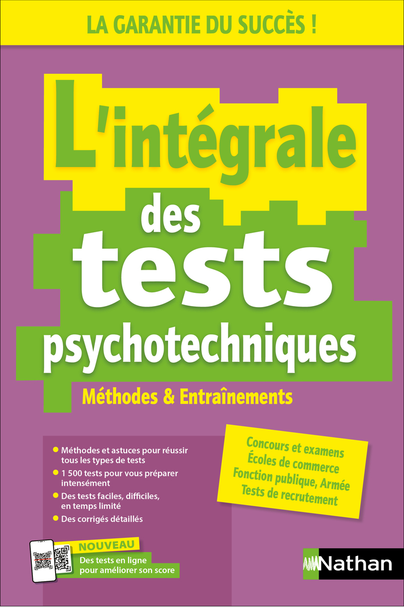 L'intégrale des Tests Psychotechniques - Méthodes et entraînements - Élisabeth Simonin - NATHAN