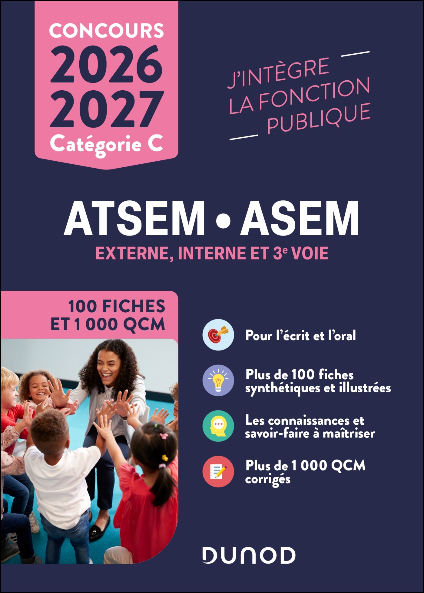 Concours ATSEM/ASEM - 100 Fiches et 1 000 QCM - 2026-2027 - Corinne Pelletier - DUNOD