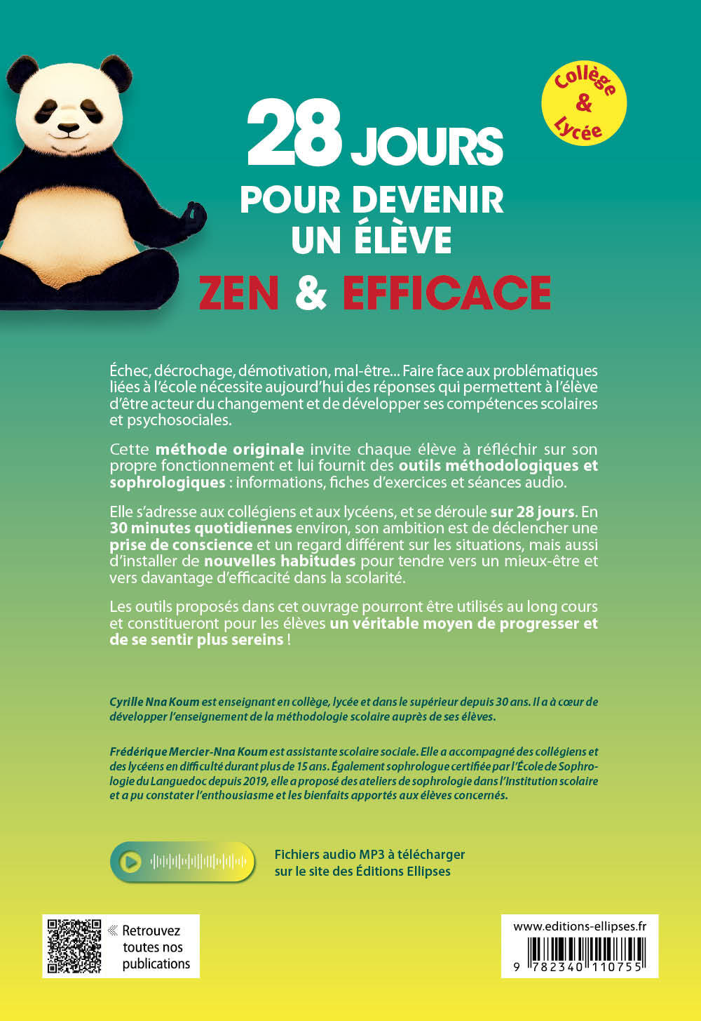 28 jours pour devenir un élève zen et efficace - Cyrille Nna Koum, Frédérique Nna Koum, Frédérique Mercier-Nna Koum - ELLIPSES