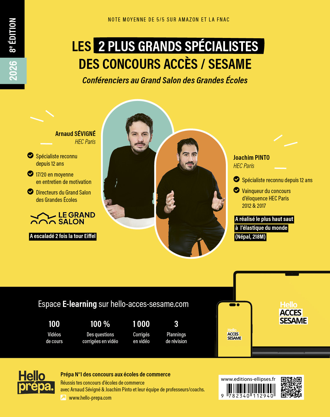 Le Grand Manuel du concours SESAME (programme officiel : écrits + oraux) - Paul Evensen, Joachim Pinto, Arnaud Sévigné - ELLIPSES