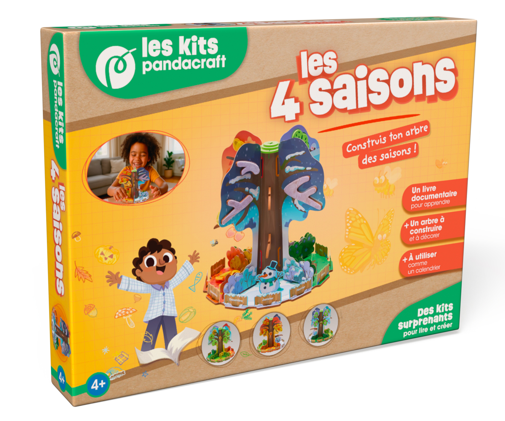 Les 4 saisons - Kit Pandacraft dès 4 ans -  - PANDACRAFT