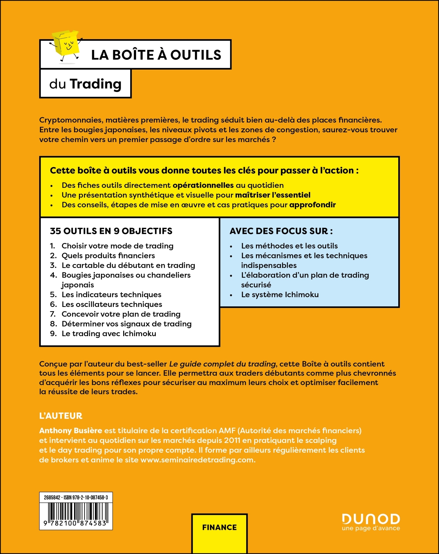 La boîte à outils du trading - Anthony Busière - DUNOD