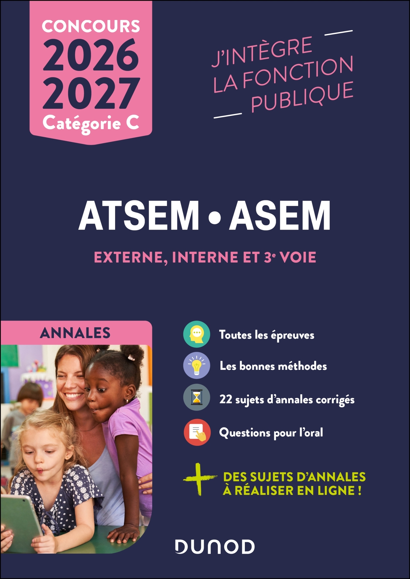 Concours ATSEM/ASEM - Annales corrigées - 2026-2027 - Corinne Pelletier - DUNOD