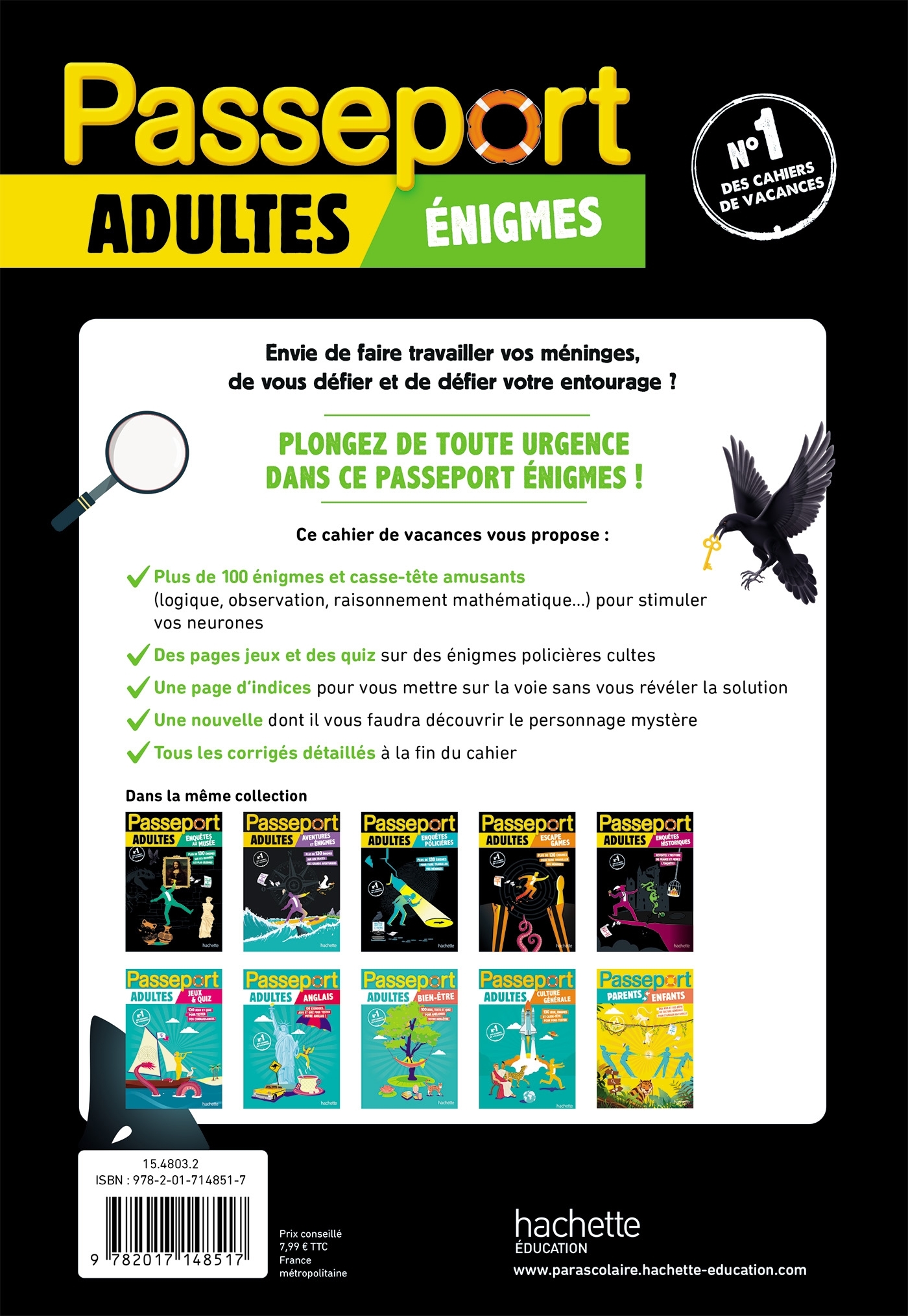 Passeport Adultes - Enigmes - Cahier de vacances 2025 - Agnès Scotto-Gabrielli - HACHETTE EDUC