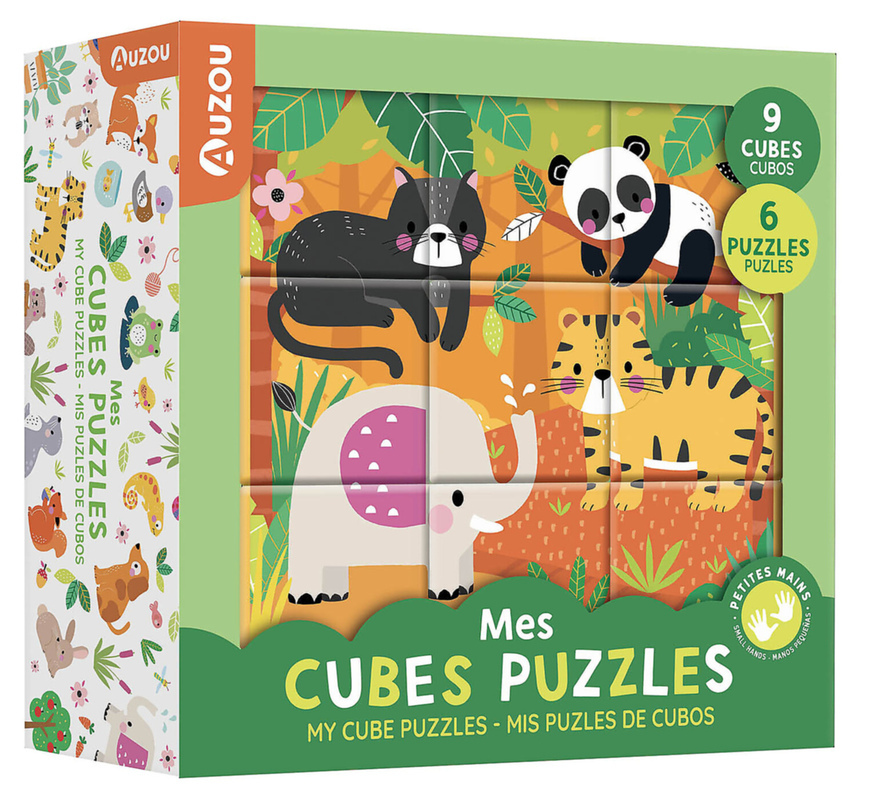 Mes cubes puzzle - Animaux mignons -  Collectif - AUZOU