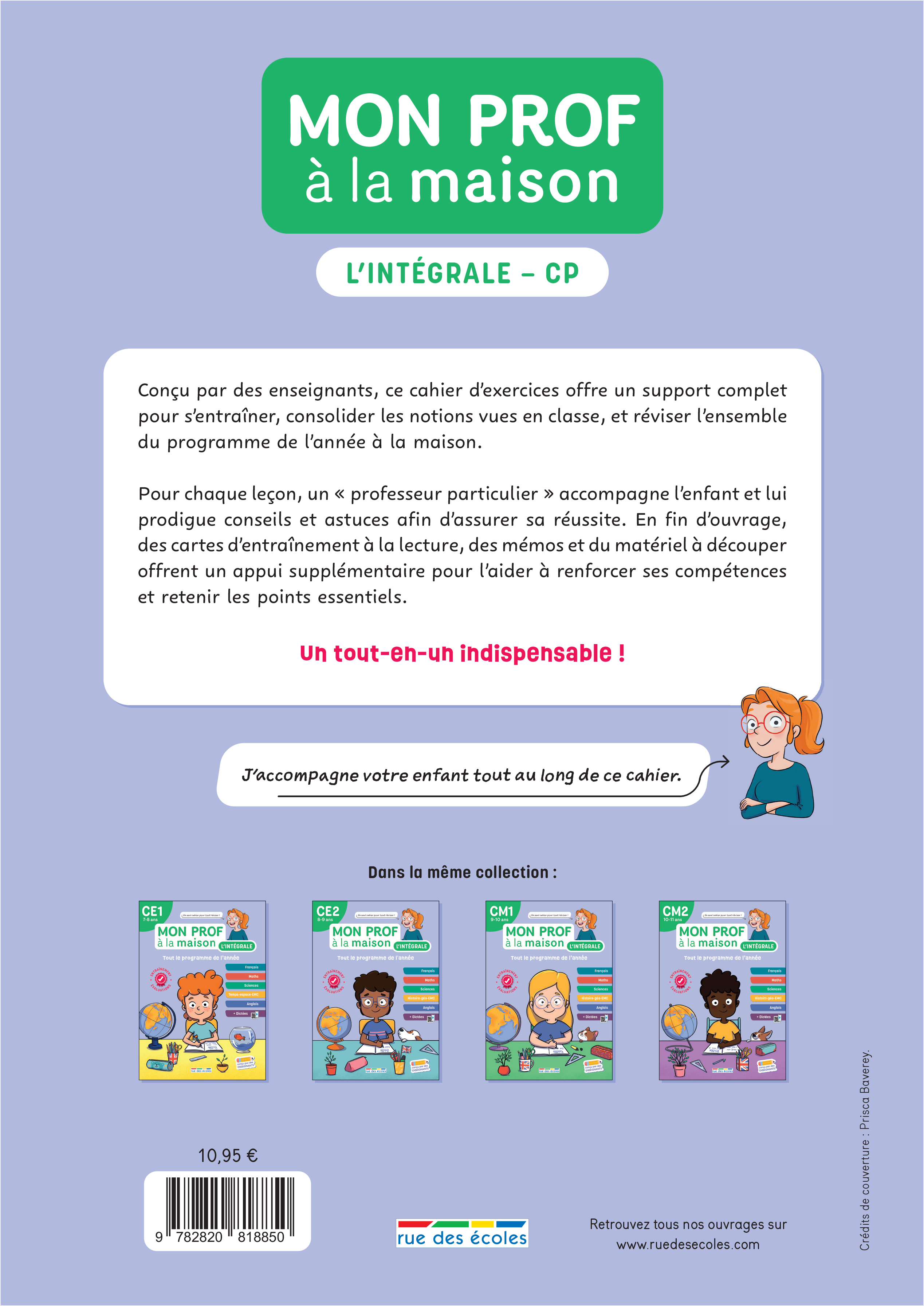 Mon prof à la maison - L'intégrale CP - Mélanie Mettra, Camille  Denoël - RUE DES ECOLES