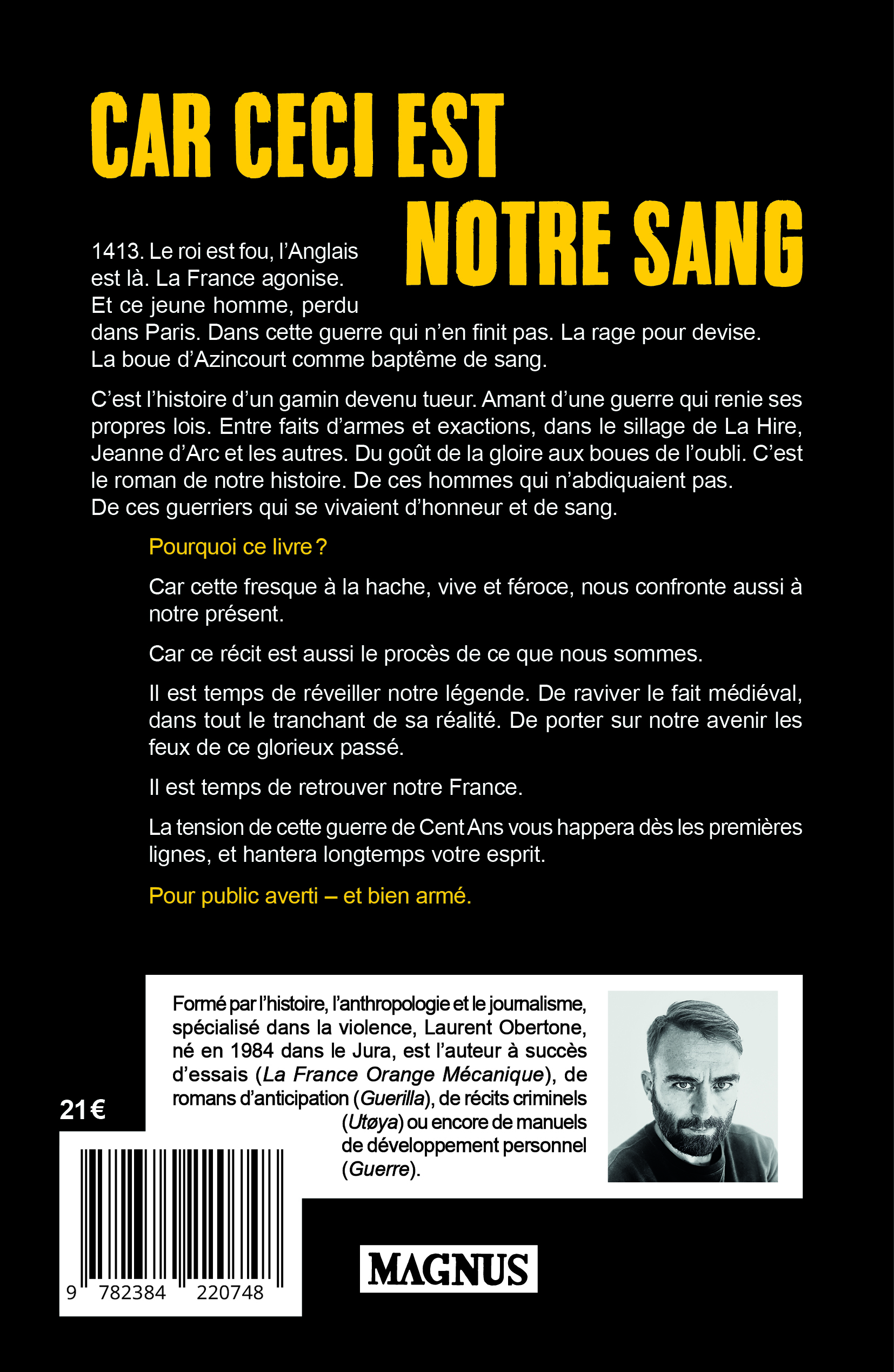 De Boue et de Sang - Laurent Obertone - MAGNUS