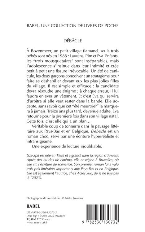 Débâcle - Lize Spit - ACTES SUD