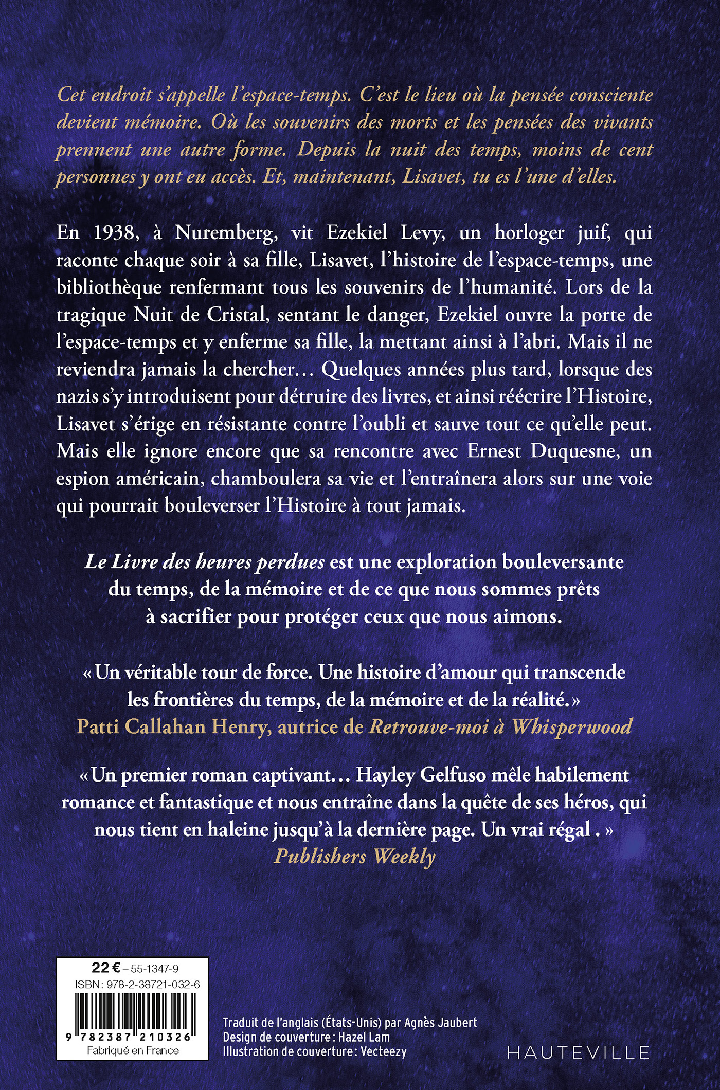 Le Livre des heures perdues - Hayley Gelfuso - HAUTEVILLE