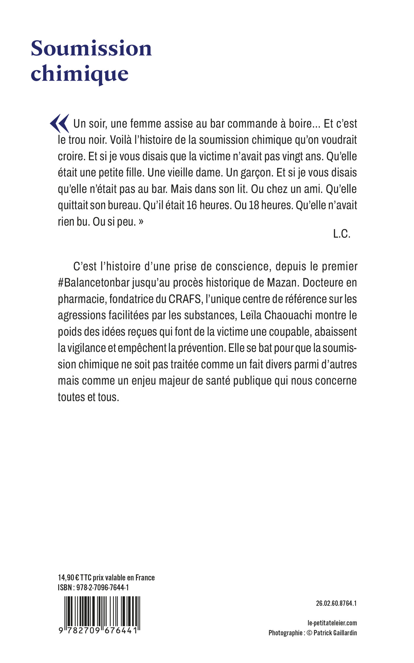 Soumission chimique - Leïla Chaouachi - LATTES