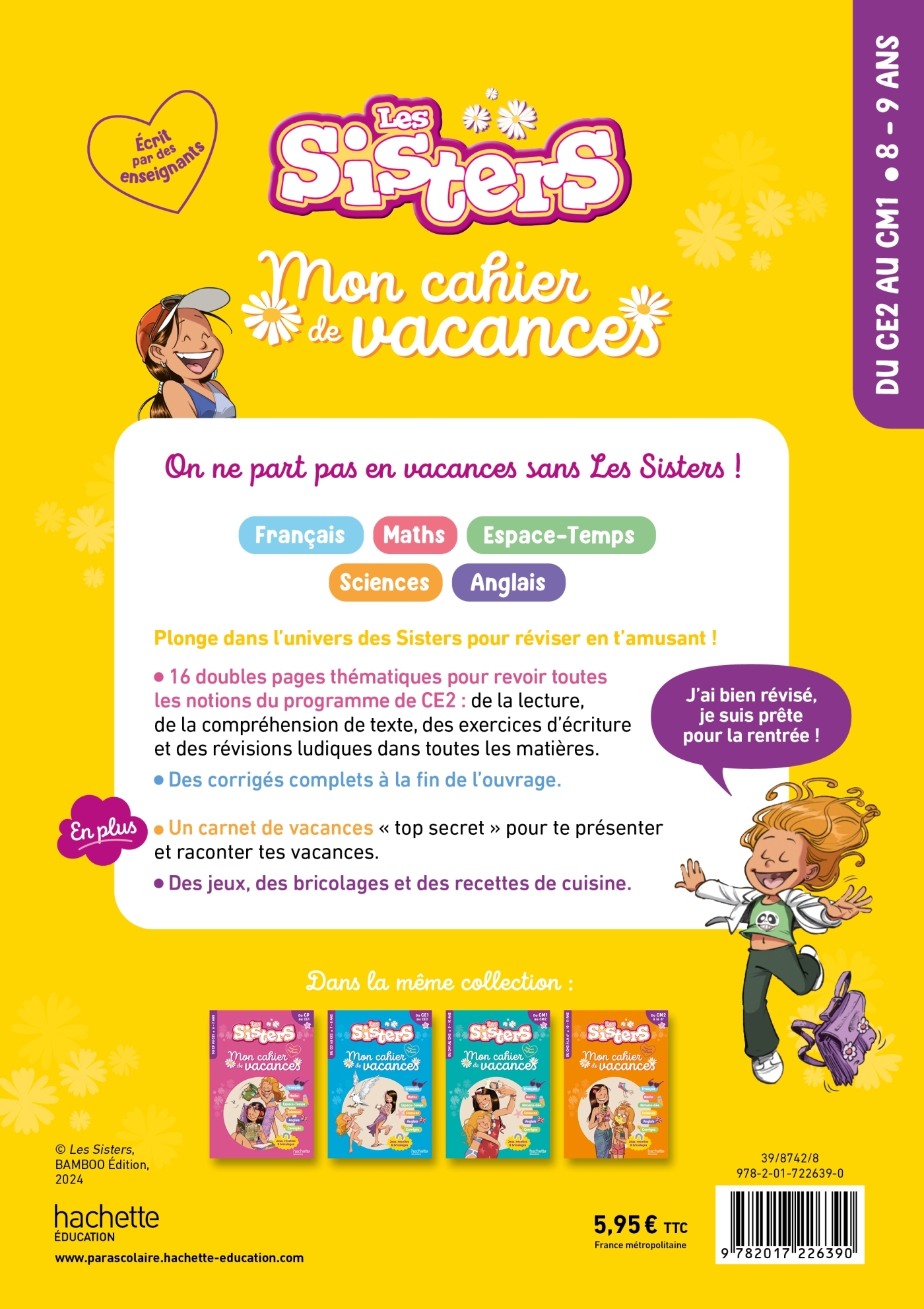 Les Sisters - Mon cahier de vacances 2025 - Du CE2 au CM1 - Marion Fallot - HACHETTE EDUC