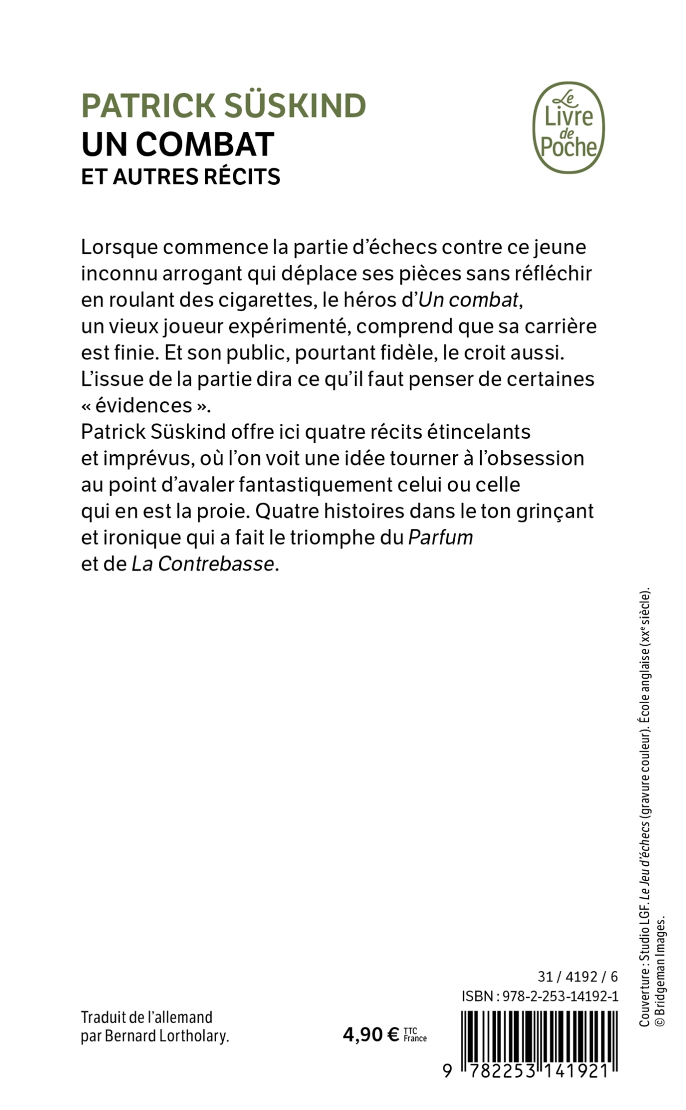 Un combat - Patrick Suskind - LGF