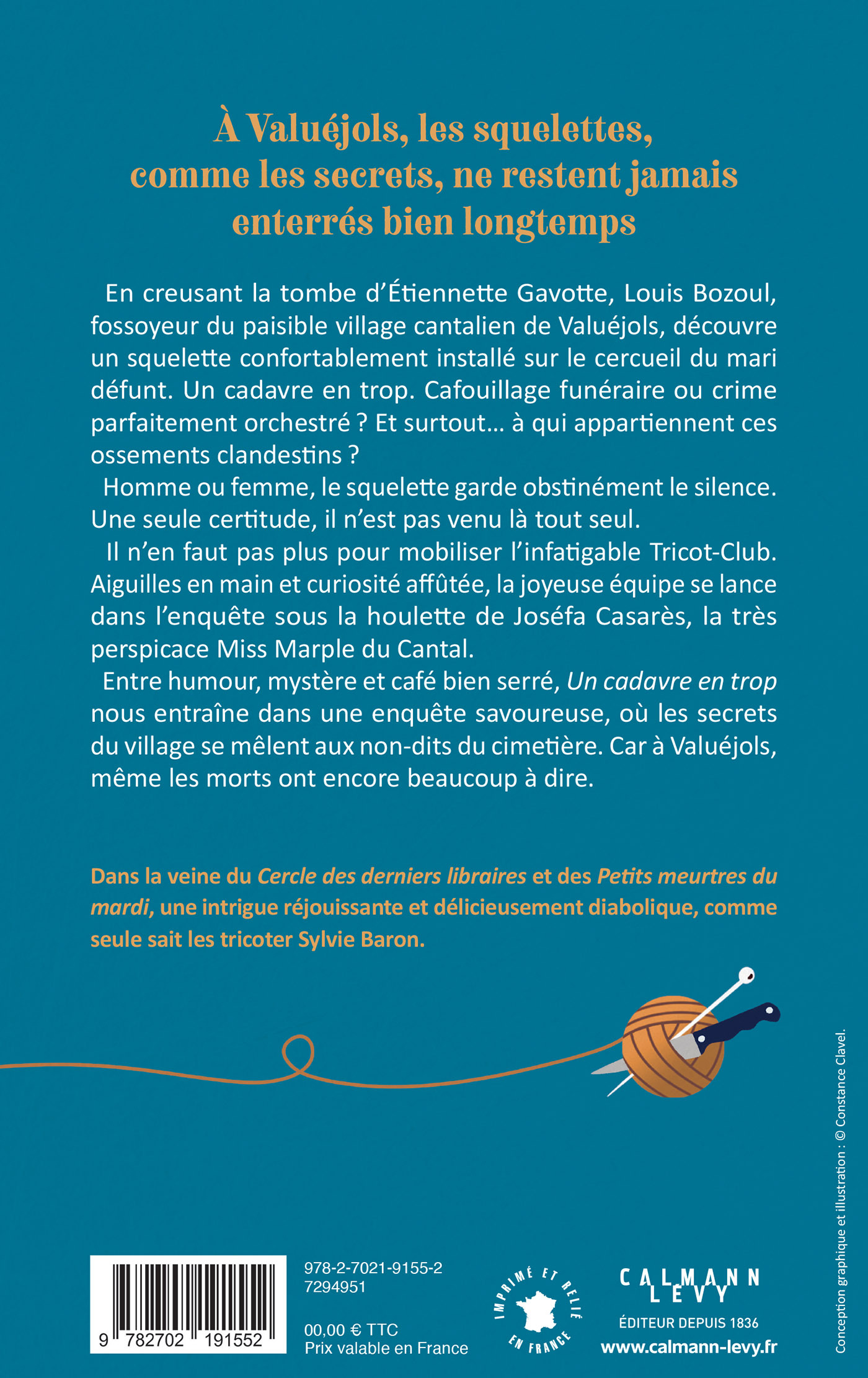 Les petits meurtres du Tricot Club, tome 5 - un cadavre en trop - Sylvie Baron - CALMANN-LEVY