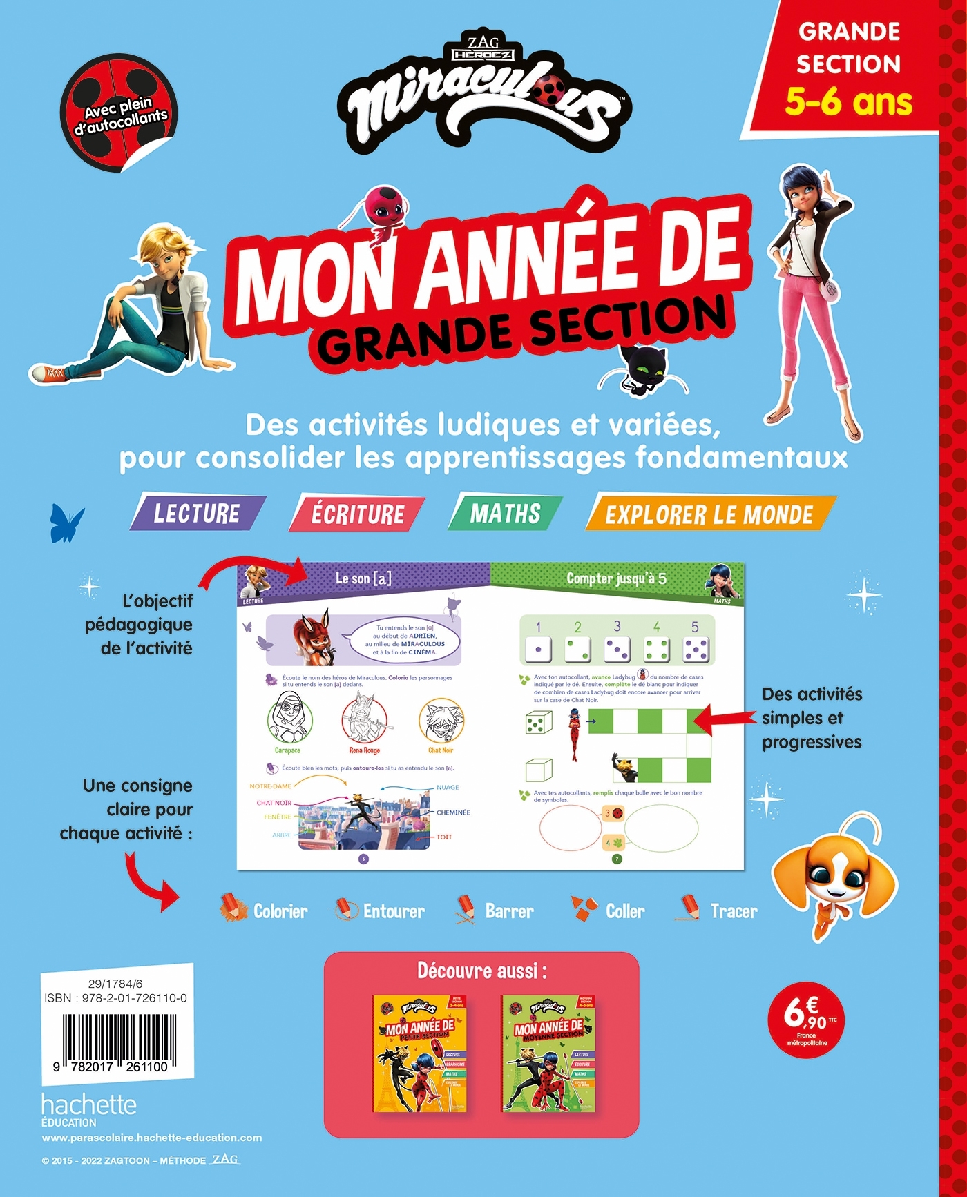 Miraculous - Mon année de Grande Section 5-6 ans -  Hachette Education - HACHETTE EDUC
