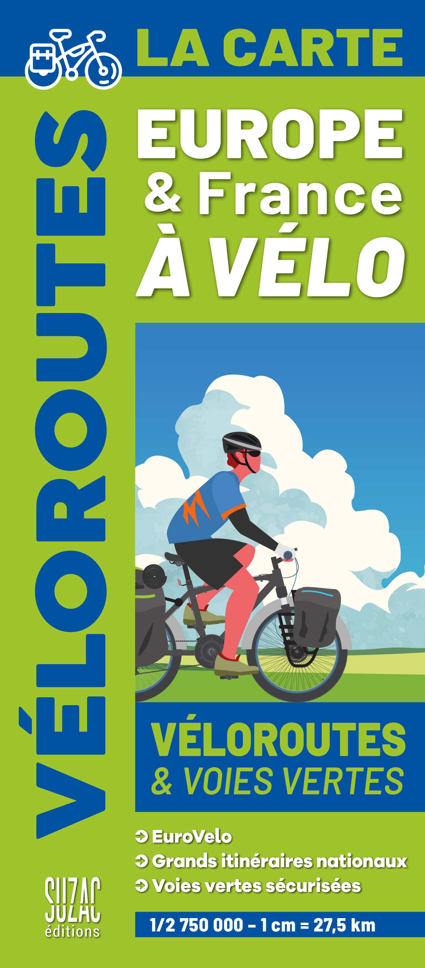 Europe et France à vélo, la carte -  Collectif - SUZAC