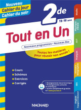 Cahier du jour / cahier du soir  : tout en un  -  2de (edition 2019)