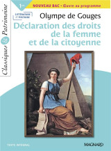 La déclaration des droits de la femme et de la citoyenne - bac français 1re 2023 - classiques et patrimoine