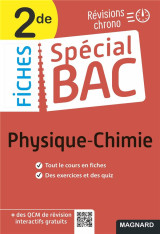 Fiches special bac : physique-chimie  -  2de bac 2022  -  tout le programme en 50 fiches, memos, schemas-bilans, exercices et qcm