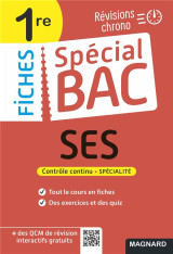 Fiches special bac : ses  -  1re bac 2022  -  tout le programme en 53 fiches, memos, schemas-bilans, exercices et qcm