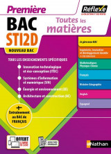 Bac sti2d : toutes les matieres : 1re (edition 2022)