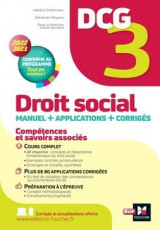 Dcg 3 - droit social - manuel et applications - millesime 2022-2023