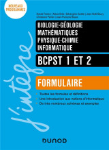 Biologie - geologie - maths - physique-chimie - informatique  -  bcpst 1 et 2  -  formulaire