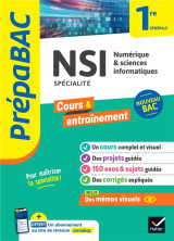 Prepabac cours et entrainement : nsi : numerique et sciences informatiques, specialite  -  1re generale