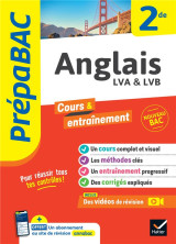 Prepabac cours et entrainement : anglais, lva et lvb  -  2de