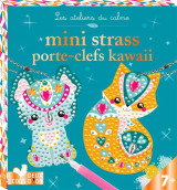 Strass porte-clefs kawai - mini boite avec accessoires