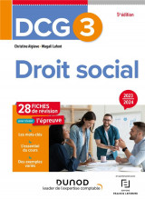 Dcg 3 : droit social  -  fiches de revision (edition 2023/2024)