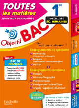 Objectif bac 2025 - 1re spécialités sciences humaines toutes les matières