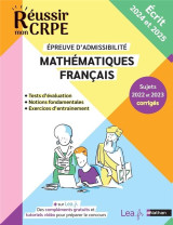 Mathématiques français - epreuve écrite - admissibilité - 2024-2025