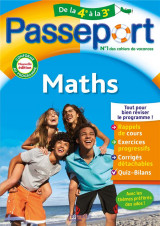 Passeport - maths - de la 4e a la 3e - cahier de vacances 2024
