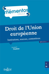 Droit de l-union europeenne. institutions, sources, contentieux. 6e ed. - institutions, sources, con