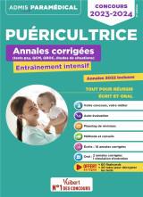 Concours puericultrice - annales corrigees - sujets 2023 - entrainement intensif - ifpde - 2023-2024