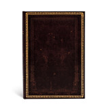 Carnet à couverture rigide noir marocain - midi - ligné - 144 p.